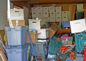 cluttered home