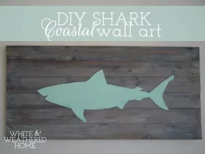 diy shark wall art